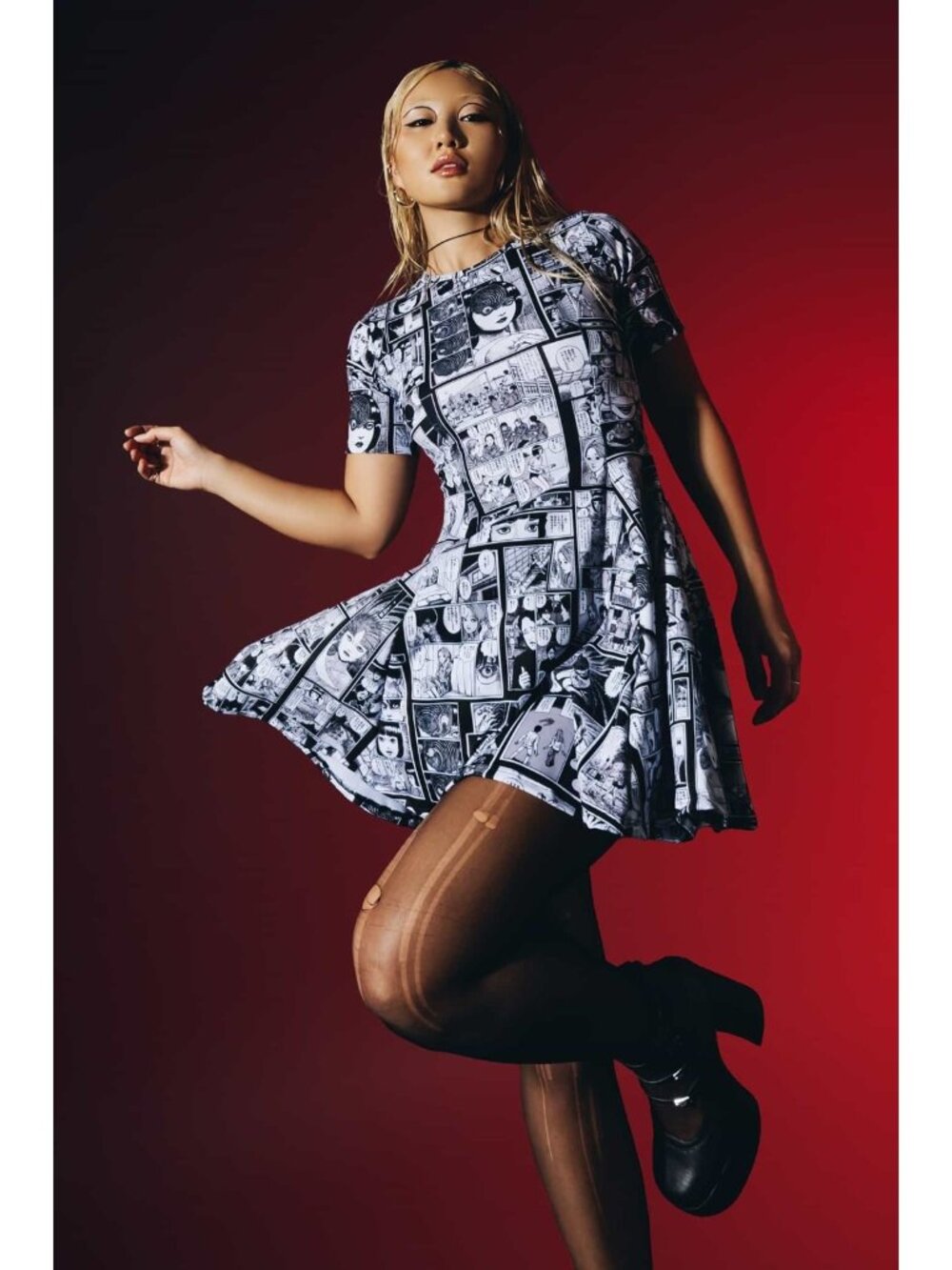 NWT Blackmilk x Uzumaki The Scar Evil Tee Anime Manga T-shirt Dress XL